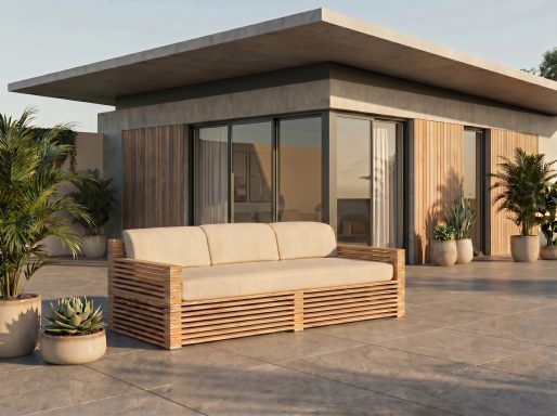 Das DIY Outdoor Sofa LAMELAs ist ein Highlight unter den DIY Lounges.