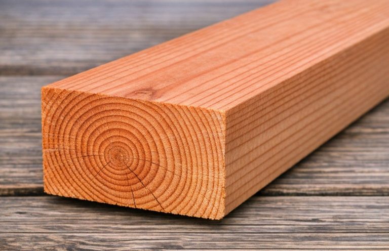 Querschnitt eines Lärchenholzbalkens