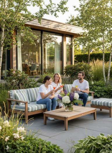 Eine Sitzgelegenheit im Garten ist einfach schön! Kaffee mit Freunden, in der Sonne chillen, ein Schläfchen bei Vogelgezwitscher - traumhaft