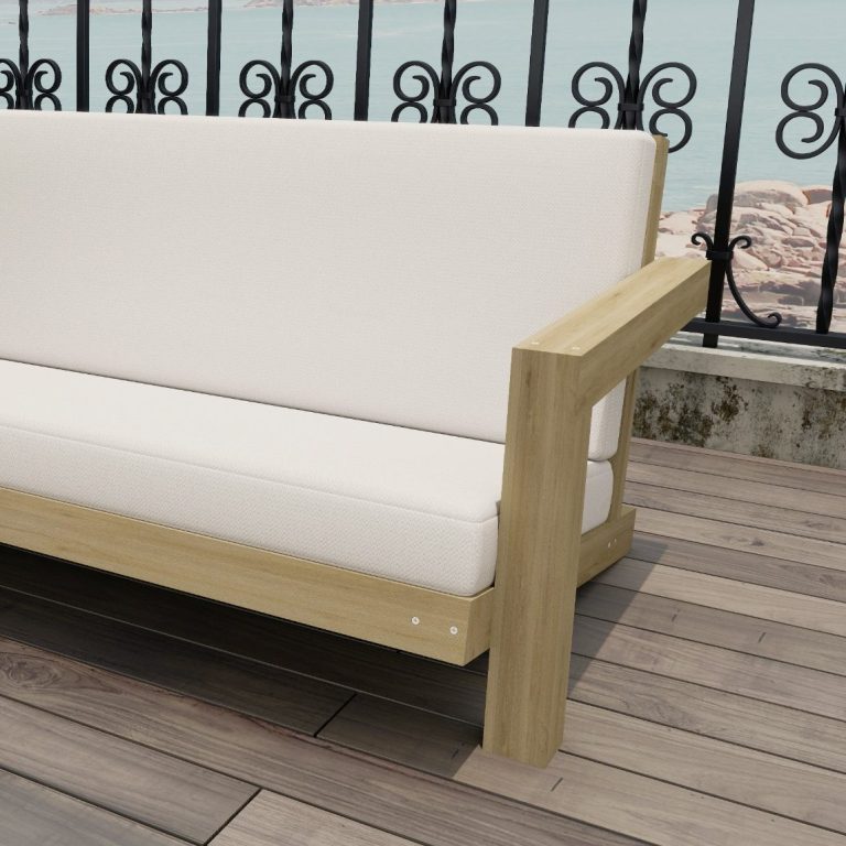CAD Rendering des Sofas ELBE mit Person zur Ansicht der Größenverhältnisse.